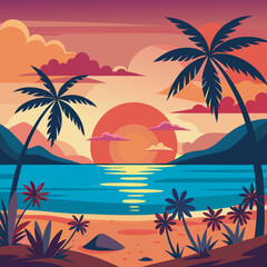 Tropical Sunset Paradise