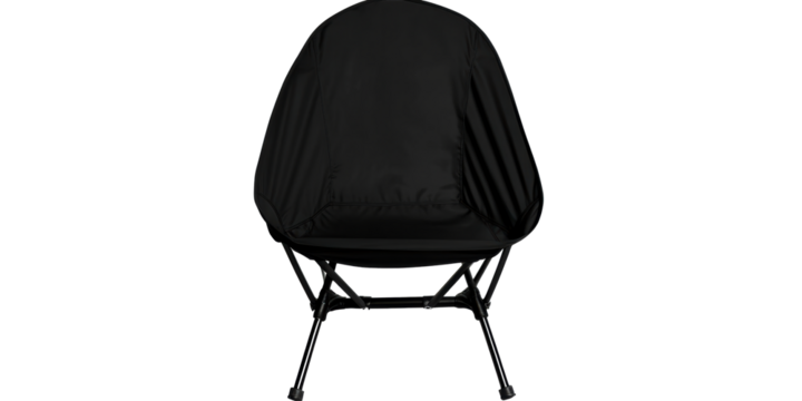 Black Portable Folding Chair for Outdoor Activities