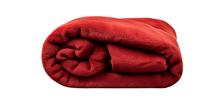 Rolled Red Plush Fabric Texture