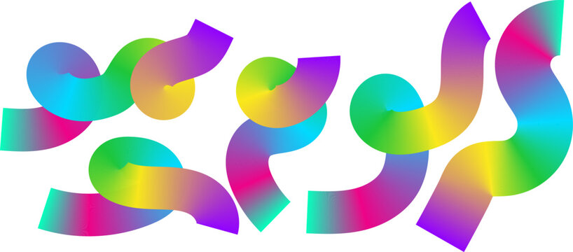 Gradient background with liquid flow ribbon form. dynamic and flowing graphic element. 3D lines in dynamic motion vector abstract background