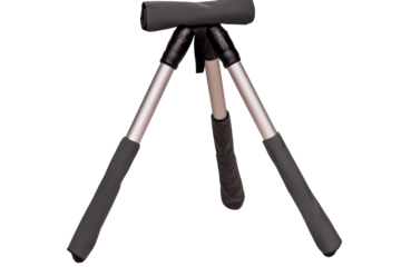 Portable Gray Tripod With Padded Legs