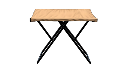 Lightweight Foldable Table with Tan Fabric Top