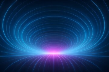 Obraz premium Abstract blue background with glowing spiral rays and cosmic light pattern