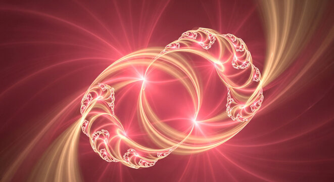 Abstract Fractal Swirls of Light and Color