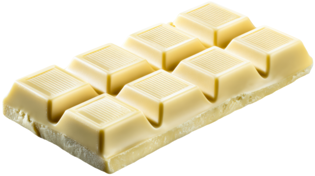 Rich creamy white chocolate bar with scored segments