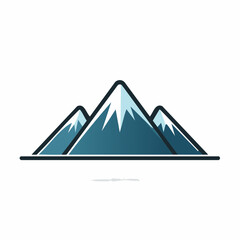 Stylized mountain peaks icon vector illustration of nature and outdoors