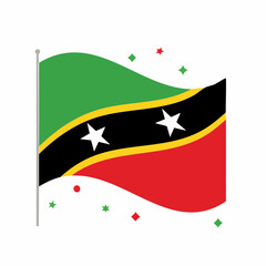 Stylized vector illustration of a national flag on a white background