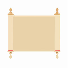 Vector illustration of an ancient scroll with blank space for text or design