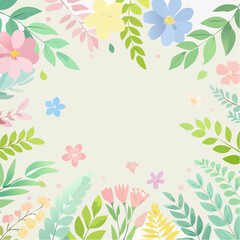 Vibrant floral arrangement illustration colorful flowers and green leaves design