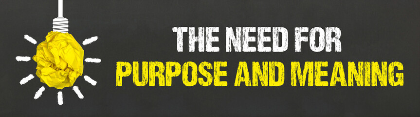 The need for purpose and meaning	
