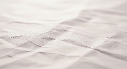 Abstract close-up of creased textured fabric surface with soft diffused light creating subtle shadows and highlights