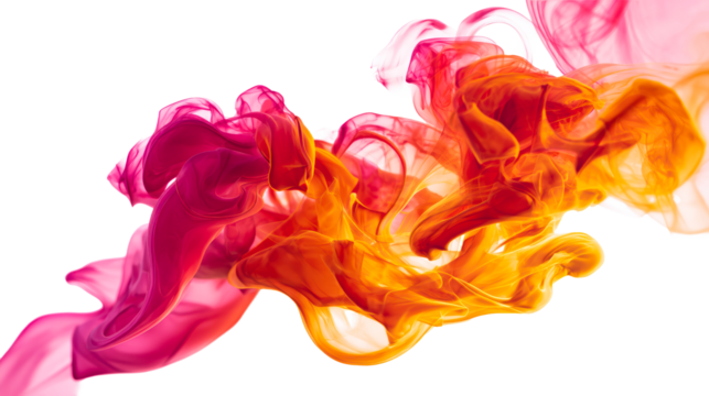 Abstract swirling crimson and gold liquid forms