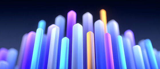Abstract colorful optical fibers forming futuristic tech background
