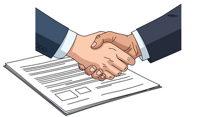 Agreement Handshake Over Contract