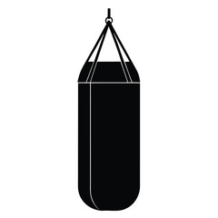 punching bag icon on white