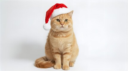cat with christmas hat