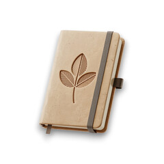 Recycled notebook with elegant embossed leaf design