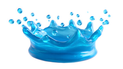 Dynamic illustration of clear water splashing with droplets