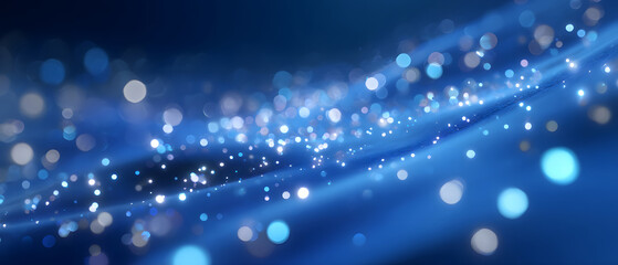 Dreamy blue flare lights with soft glowing background