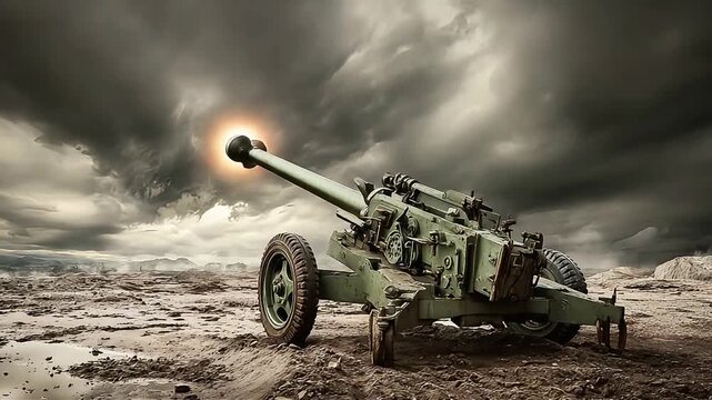 Powerful Artillery Strikes Unleashed on the Battlefield Chaos.