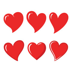 Heart love symbol vector collection