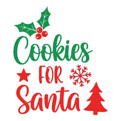 Cookies for santa christmas graphic