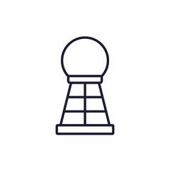 doppler radar line icon on white