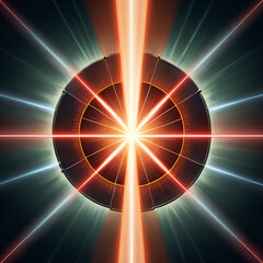 Dynamic energy burst radiating from a central core, perfect for futuristic tech concepts, scientific visualizations, and innovative branding