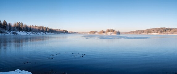 lake in winter