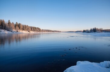 lake in winter