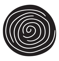 Abstract Circular Spiral Pattern Black and White Geometric Design Element for Backgrounds Textures and Decorative Purposes Vector Illustration