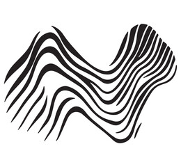 Abstract Black and White Wavy Lines Pattern Background Design Element for Modern Graphic Design Projects, Illustrations, Posters, Prints, and Digital Art