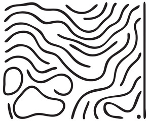 Abstract Wavy Lines and Organic Shapes Background Vector Illustration Ideal for Modern Designs Posters Prints and Digital Art