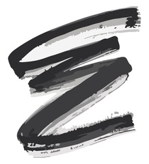 Abstract Black and Gray Brush Stroke Design Element Isolated on White Background Vector Illustration for Modern Art Prints Graphic Design Web Banners Posters Social Media and Creative Projects