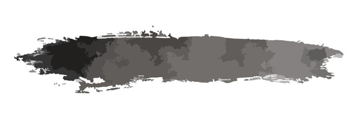 Abstract Black and Gray Watercolor Brush Stroke Isolated on White Background Vector Illustration for Design Element Banner Poster Card and Textile Design