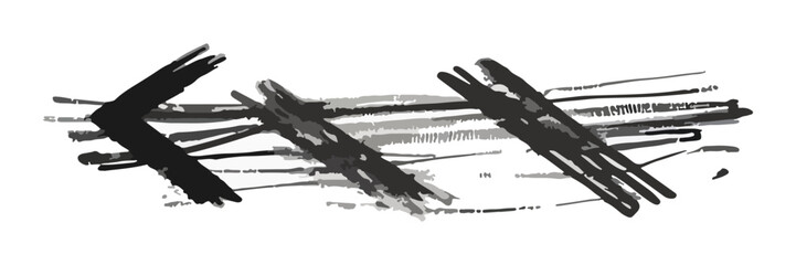 Abstract Black and White Brush Strokes Background Texture Design for Banner Poster Flyer Brochure or Website Header and Social Media Post Vector Illustration