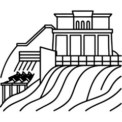 Hydroelectric power plant with water turbine