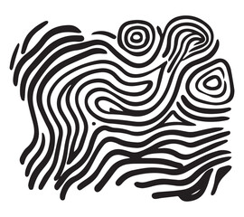 Abstract Black and White Wavy Lines and Circles Pattern Vector Illustration Background for Modern Design Print Web Banner Poster Social Media Post Textile Wrapping Paper Wallpaper and more