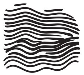 Abstract Black and White Wavy Lines Pattern Background Design Element for Posters Banners Prints Textiles and Website Designs Vector Illustration