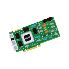 Electronic circuit board partially submerged in green liquid.