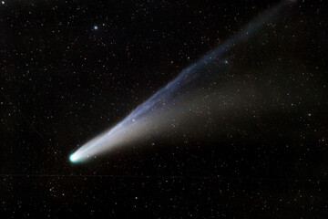Comet Lemmon on 26th October 2025. Photographed from northern Italy with a 400mm f/2.8 lens.