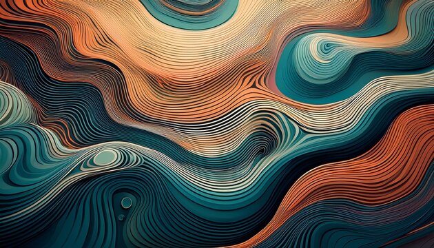 abstract topographic pattern with flowing lines and contours