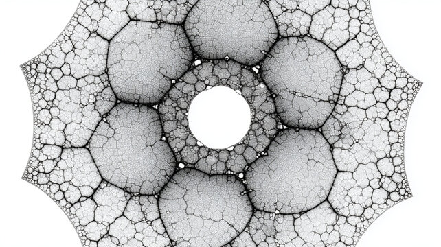 Mathematical Network Geometry of Expanding Octagonal Cells in Clean Technical Fractal Style