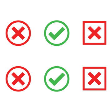 Checkmark and crossmark symbols
