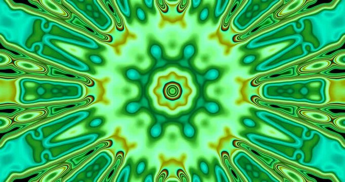 Vibrant tunnel video loop showcasing seamless swirling patterns in green and black hues