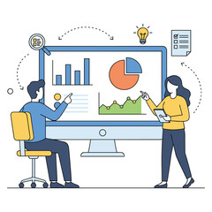 Marketing Analytics vector illustration