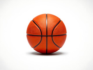 Isolated basketball on white background ready for the big game