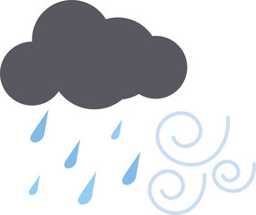 cloud and rain drops