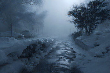 Captivating Icy Winter Lanscapes: Images of Snow, Frst, and Frozen Beauty in Srene Cold Weather Settings