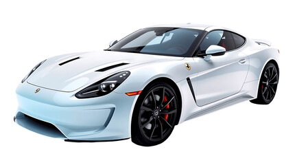 Naklejka premium super car,white car,luxury car png, isolated on transparent background